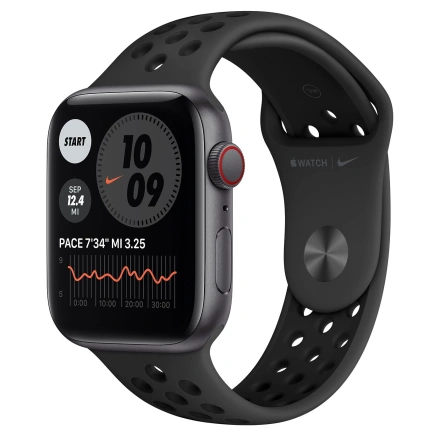 Apple Watch SE Nike GPS + Cellular 44mm Space Gray Aluminum Case with Anthracite/Black Nike Sport Band (MG063, MG0A3)